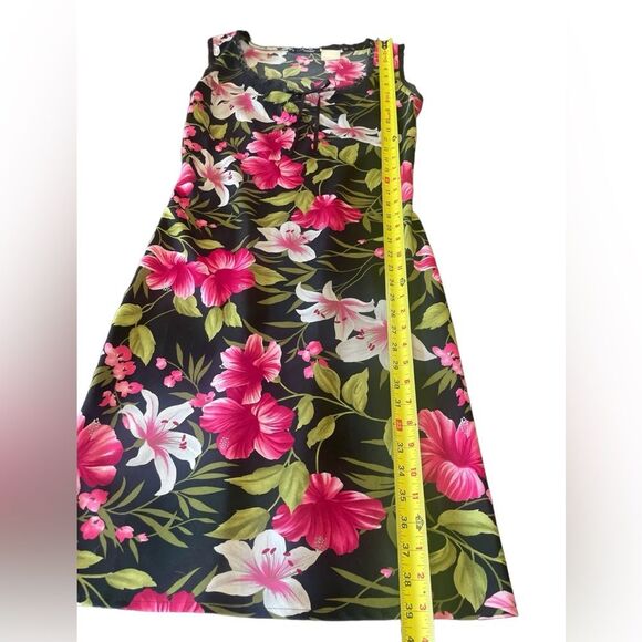 Boutique Europa Floral Midi Slip Dress Lace Trim Lightweight Womens Size 6 - Picture 8 of 9